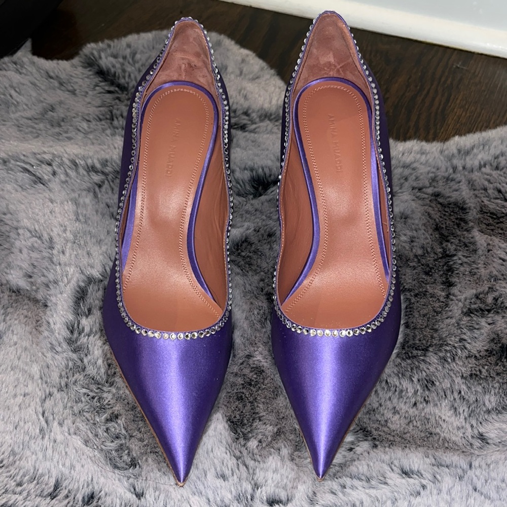 Amina Muaddi Romy pump crystal
